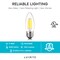 Luxrite B11 LED Light Bulbs 5W (60W Equivalent) 550LM 2700K Bright White Dimmable E26 Base 6-Pack LR21608-6PK - alternate 6